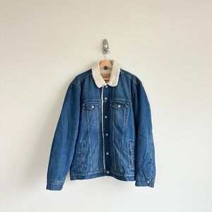 Vintage GAP Sherpa-Lined Denim Jacket  Size XL